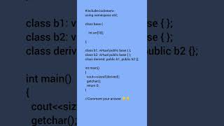 What will be the output of the c plus plus program. #cplusplus #shorts #practicequestion