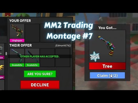 MM2 Trading Montage Part 7  Getting Batwing Set! 