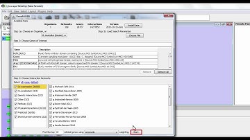 Building a network from a gene list using the GeneMANIA module in Cytoscape 2