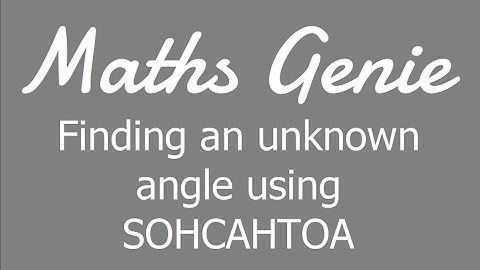 Using SOHCAHTOA to find a missing angle