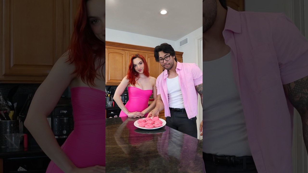 Making pink cookies for BARBIE 💕💗