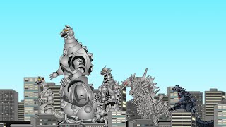 Evolutions of Mechagodzilla (1974 - 2018 ) : Size Comparison (RE-UPLOAD) | PANDY Animation 15