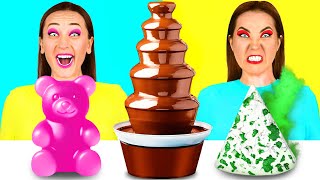 चॉकलेट फाउंटेन फोंड्यू चैलेंज | मज़ेदार भोजन चुनौतियाँ PaRaRa Challenge