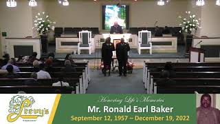 Mr. Ronald Earl Baker- January 7, 2021 - Leevy's Funeral Home Mr. Ronald Earl Baker- January 7, 2021 - Leevy's Funeral Home