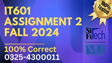 IT601 assignment 2 solution 2024 | IT601 assignment 2 solution fall 2024