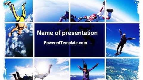Sky Diving PowerPoint Template by PoweredTemplate.com