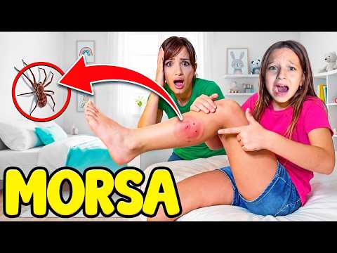 EMILY WAS BITTEN BY A SPIDER IN OUR HOUSE! THERE'S SO MUCH BLOOD! DAD DANIELE TAKES HER TO THE HO...