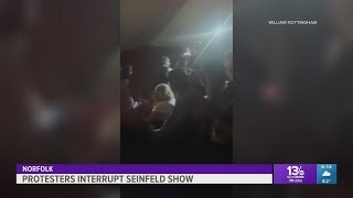 Protestors interrupt Jerry Seinfeld's show in Norfolk