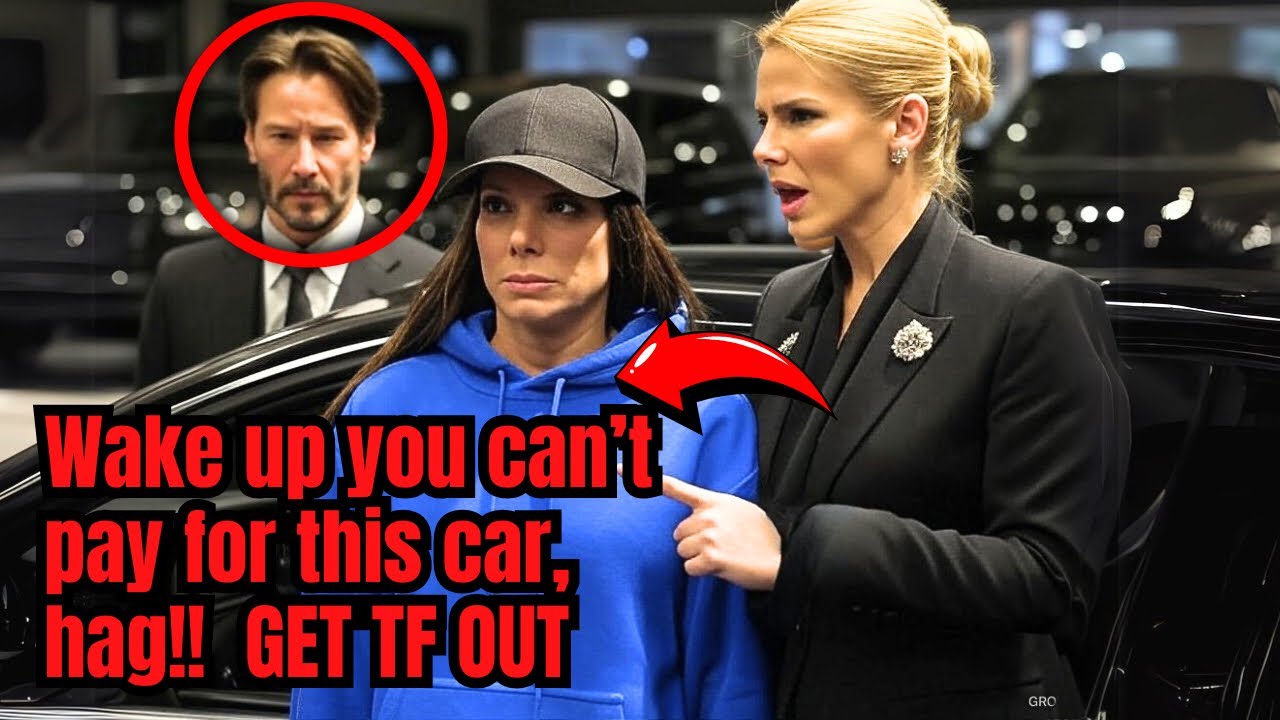 Outline Video Saleswoman Ignores Sandra Bullock at Luxury Car Dealership – Keanu Reeves Walks Makes She Regret It!