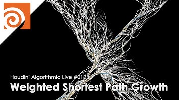Houdini Algorithmic Live #123 -  Weighted Shortest Path Growth