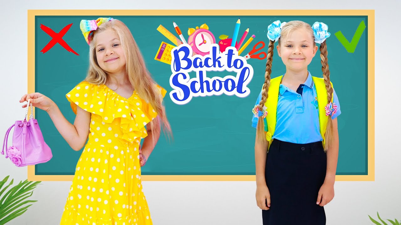 Diana and Roma show School rules / New Back to School story