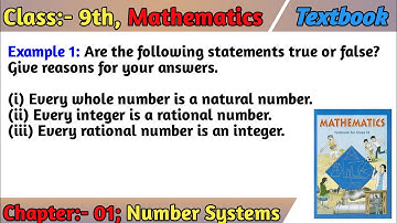 Are the following statements true or false? Give reasons for your answers.