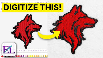 How to Digitize a LOGO for Machine Embroidery | Step-by-step!
