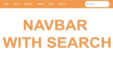 How  To  Create  An  Awesome  Navigation  Bar  With  Search  Box  Using  HTML &  CSS
