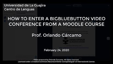 How to enter a Bigbluebutton video conference from a Moodle course