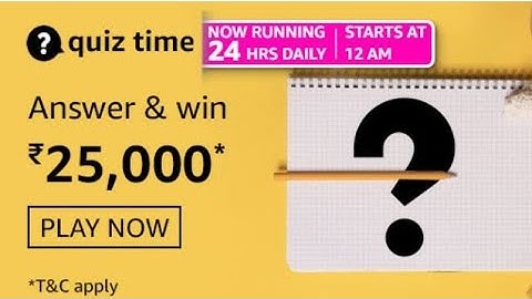 Amazon Quiz Of The Day Quiz Answers Today | Win 25000 Amazon Pay Balance | 27 February 2021