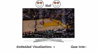 iBall: Augmenting Basketball Videos with Gaze-moderated Embedded Visualizations