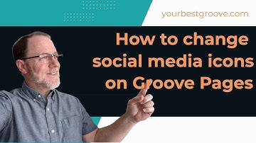 How to change a social media icons on groove pages.