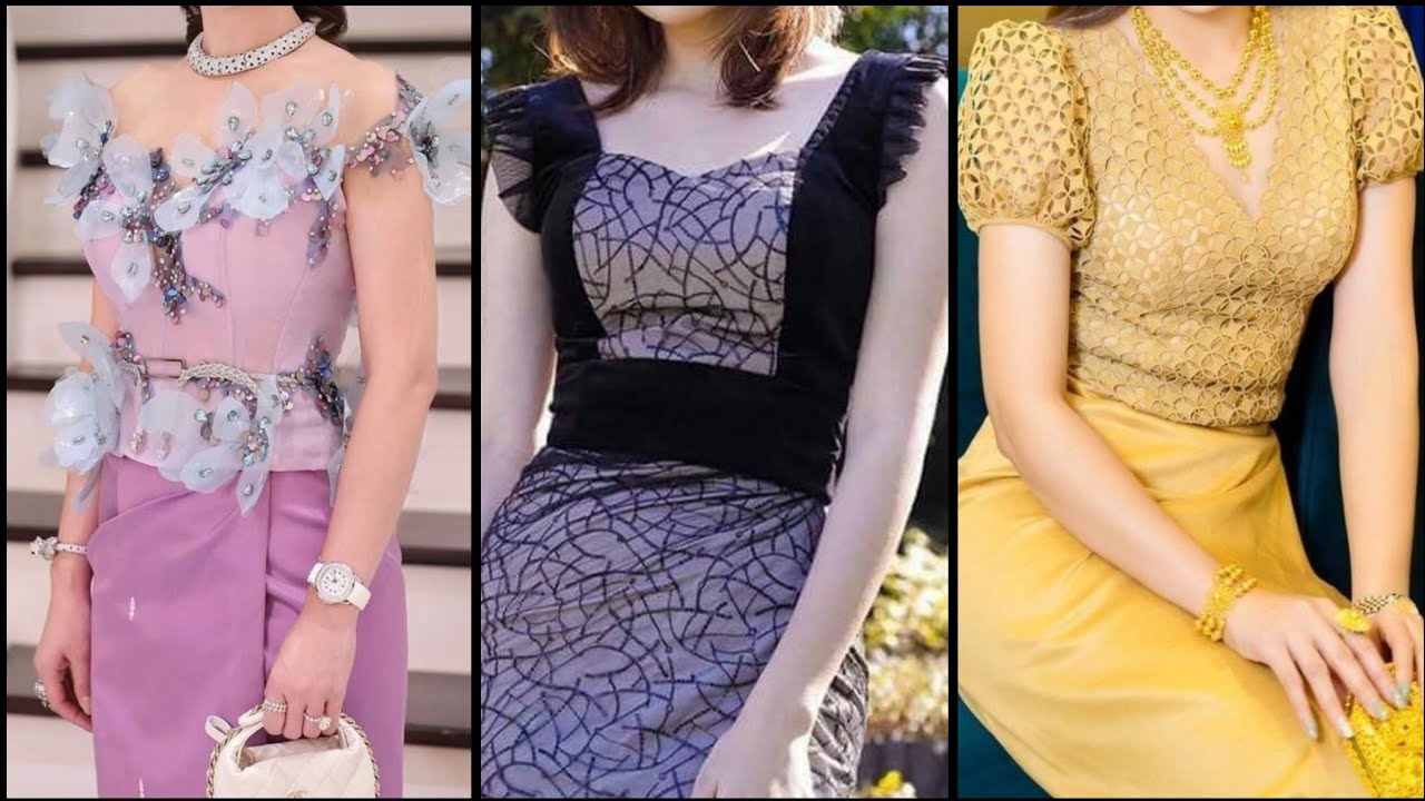 Traditional designs and ideas of Myanmar dresses|very classic and so  stunning dresses