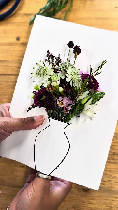 Flower DIY: Make a thank you card for your teacher #Shorts #YoutubeShorts #Flowerdiy #DIYcards