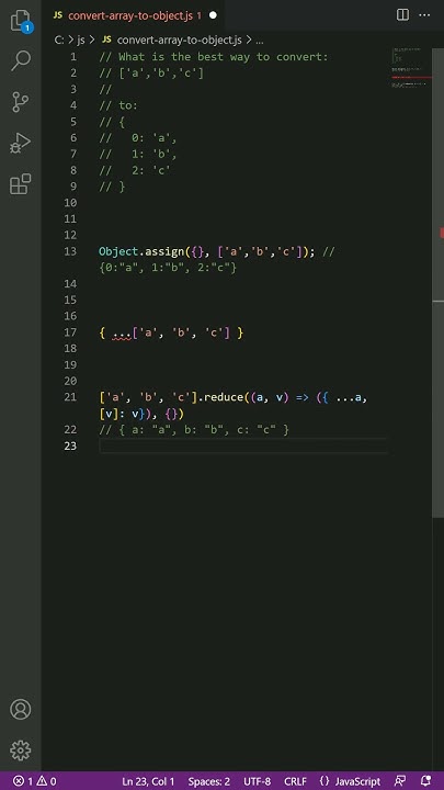javascript - Convert Array to Object - YouTube
