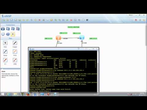 Huawei eNSP Basic Networking Series - Static Routing using 2 routers
