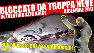BLOCCATO DA TROPPA NEVE in Trentino! Snowboard FREERIDE tra le Dolomiti! (ep.1/2) SnowVLOG ITA screenshot 5