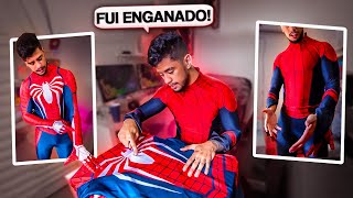 PAGUEI R$1000 NA ROUPA DO HOMEM ARANHA DA CHINA *veio com defeito*