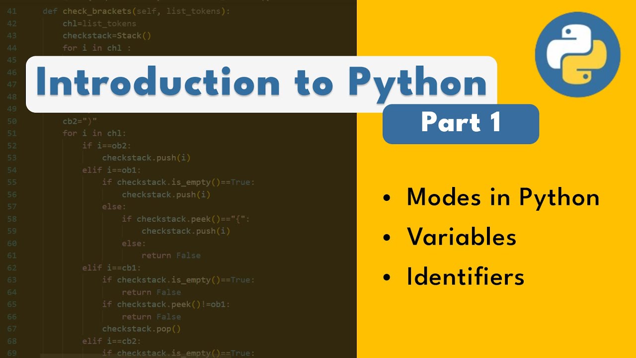 Introduction | Python for Beginners | Part 1 - YouTube