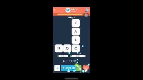 WORDBRAIN 2: Word Professor BIRDS Level 1-5 Answers Walkthrough