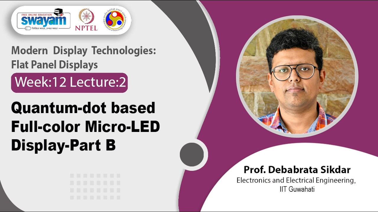 Lec 59: Quantum-dot based Full-color Micro-LED Display-Part B