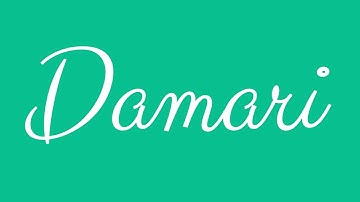 Learn how to Sign the Name Damari Stylishly in Cursive Writing