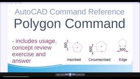 AutoCAD Command Reference : Polygon Command