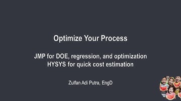 Process optimization using JMP