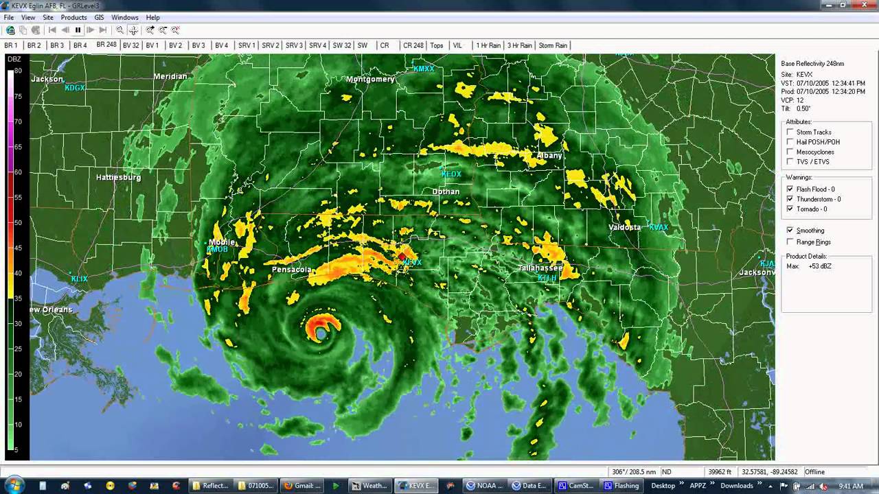 Hurricane Dennis Radar 2005 YouTube