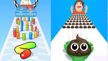 Sandwich Runner vs Gummy Worm Go - MAX LEVEL Gameplay Walkthrough (Android,ios) NEW UPDATE