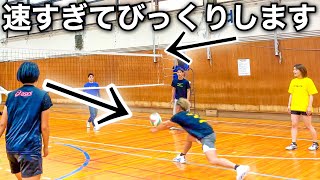 (Volleyball match) Attack extremely fast from this position