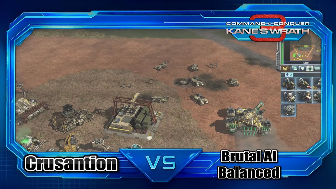 CNC 3 Kane's Wrath GDI vs Brutal AI - Balanced (GDI)