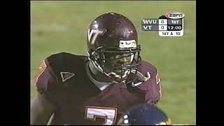 2000 Big East Football: #2 Va Tech Hokies (5-0) vs West Virginia Mountaineers (4-1), Oct 12, 2000