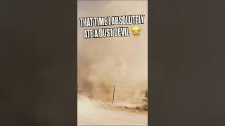 I added the cough but this was legit a mouthful of dust 😂 #dustdevil #duststorm #haboob