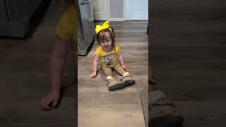 Daddy catches his 2 year old daughter breaking into the kitchen cabinets! #TeamLaceygrace #Criminal