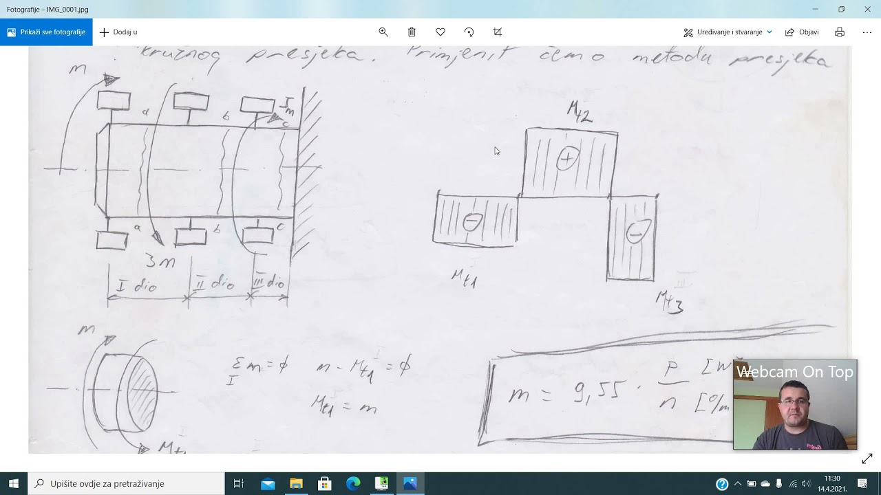 Tehnička mehanika 2. b - Uvijanje (torzija)