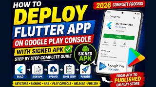 How to Deploy Flutter App on Google Play Console in 2026 🚀 Signed APK/AAB Step by Step Full Guide