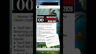free mai mission 100.          #mission100 #neet26 #freelectures #freepw