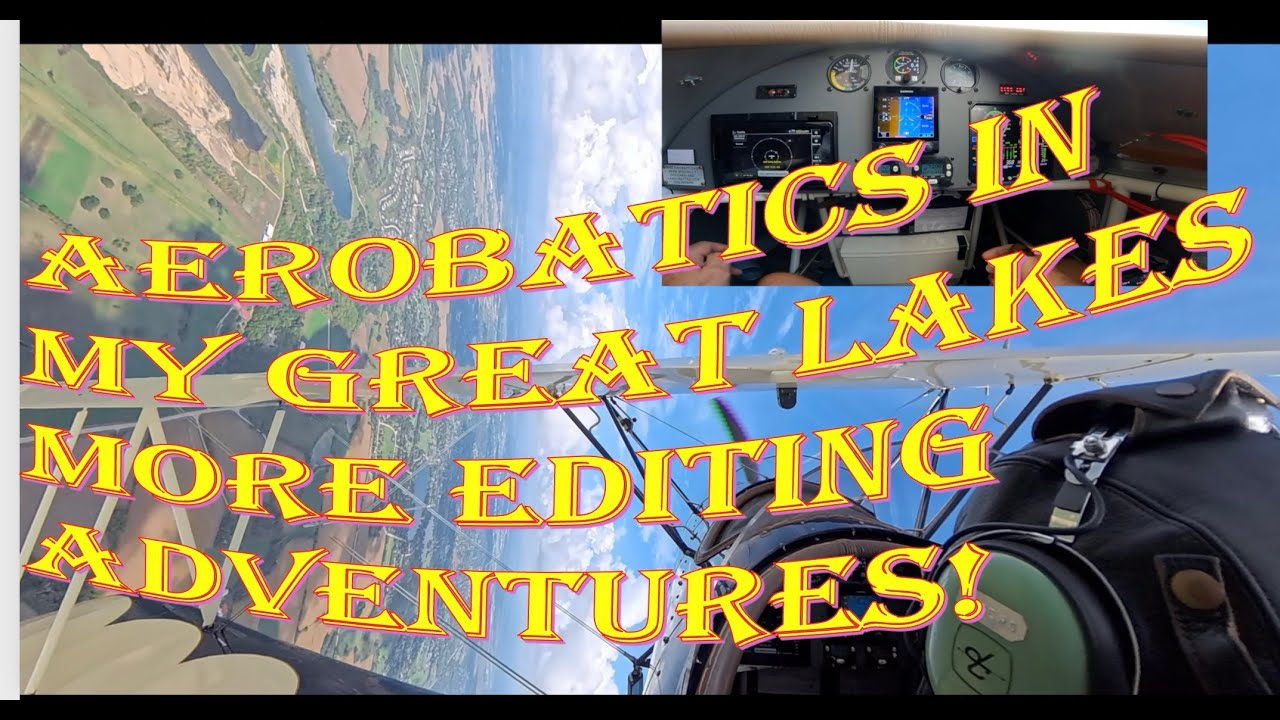Высший пилотаж на моём биплане Great Lakes с видом на приборы! HD 1080p