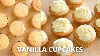 SUPER FLUFFY! Vanilla cupcakes!