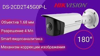 Всепогодная IP камера Hikvision DS-2CD2T45G0P-I 180 градусов угол обзора