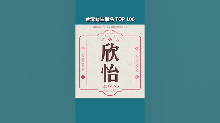 【台灣女生取名 TOP 100 🙋🏻‍♀️】#shorts