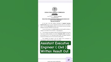 Assistant Executive Engineer Civil 2025 Written Result Out | Document Verification Notice #jobs