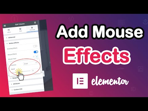 How to add mouse effects in wordpress website ৷৷ Elementor Advance Tutorial